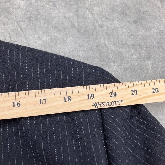 Jones New York Suit Men 44R 39W x 28L Blue Pinstripe Elements Wool Classic Caree - Picture 5 of 16